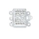 3 Strand Beadalon Filigree Clasps, Silver, 6 Clasps