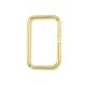 6.5x10.3mm Rectangle Gold Coloured Beadalon Jump Rings, 24pcs