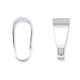Medium Pendant Bails, 10mm, Silver Plated, 12 Pack