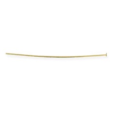 312A-113 Flat End Hard Headpins, Gold Plated, 0.7x50mm, 18 Pcs
