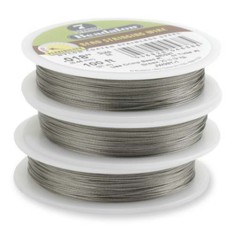 7 Strand 'Bright' Beadalon Beading Wire bundle + free bonus reel