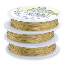 Beadalon JW17G-15FT 19 Strand Wire, Gold Colour, 0.024", 15ft Reel