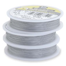 Beadalon JW15NS-0 19 Strand Wire, Satin Silver, 0.018", 30ft Reel