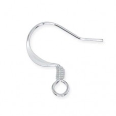 Beadalon 308B-004 Ear Wires, Dapped & Spring, Silver, 144 Pack