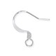 Beadalon 308B-004 Ear Wires, Dapped & Spring, Silver, 144 Pack