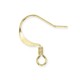 Beadalon 308A-004 Ear Wires, Dapped & Spring, Gold, 144 Pack