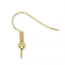 Beadalon 308A-002 Ear Wires, Ball & Spring, Gold, Bulk Bag, 144 pcs ( 72 pai...
