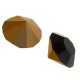 Preciosa Machine-Cut Chaton, PP14 Gold Foiled Jet, Pack of 144