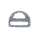 Miyuki-Strap Findings D shape 17.5x13mm Matt Silver,  pack of 2
