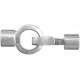 Kumihimo Hook & Eye Cap Clasp for 8mm Cord Round Silver Plated