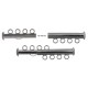 4 Strand Multi Slide Clasp Gunmetal Colour