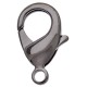 15mm Hematite Lobster Clasps, Pack of 5