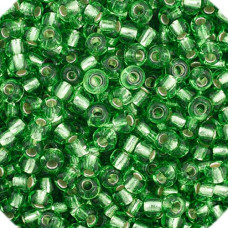 Lime Green Silver Lined, Size 11/0, 22g