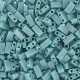 Turquoise Opaque AB Matte Miyuki Half Tila Beads, colour 0412FRV, 5.2g approx.