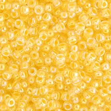 Pale Yellow Lined-Dyed AB Miyuki 11/0 Seed Beads, 250g, Colour 0273