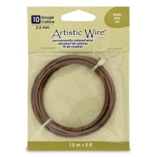 10 Gauge (2.6 mm), Brown colour copper Wire, 10ft (1.5m)