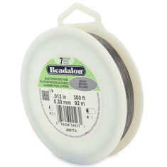 Bright, 0.012", 1,000ft Reel 7 Strand Beadalon Beading Wire, JW01T-8 Bright, 0.012", 1,000ft Reel 7 Strand Beadalon Beading Wire, JW01T-8
