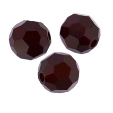 4mm Garnet Preciosa round crystals on 5" Strand, 31 pieces