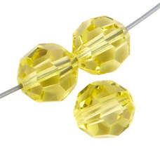 4mm Preciosa Round Crystals on 5" Strand Jonquil