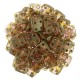 Bulk Bag Luster - Opaque Rose/Gold 6mm Quadratile - 100gm bag