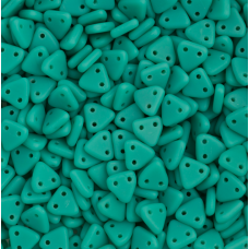Bulk Bag Matte Turquoise Czechmate Triangle Beads, approx 100g
