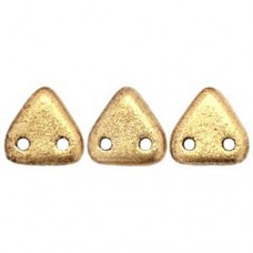 Bulk Bag Matte Metallic Flax Czechmate Triangle Beads, approx 100g