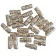 8mm Silver Plated Tube Beads, Approx. 25 pcs