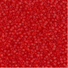 DB0745 Red-Orange Matte Transparent, Size 11/0 Miyuki Delica Beads, wholesale pa...