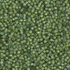 DB1786 White Lined Green AB size 11/0 Miyuki Miyuki Delica Beads, 50g wholesale ...