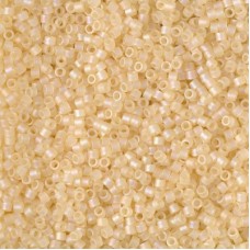 DB1287 Matte Transparent Crystal Ivory Luster, Size 11/0 Miyuki Delica Beads, 50...
