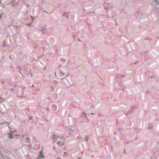 DB0055 Pale Pink Lined AB-Dyed, Size 11/0 Miyuki Delica Beads, 50gm bag
