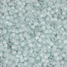 DB0078 Aqua AB Lined-Dyed, Size 11/0 Miyuki Delica Beads, 50gm bag