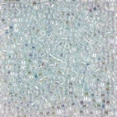 DB0083 Lined Light Aqua AB - Size 11/0 Miyuki Delica Beads, 50 Gram Bag