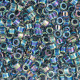 DB0085 Blue AB Lined-Dyed, Size 11/0 Miyuki Delica Beads, 50g approx. DB0085 Blue AB Lined-Dyed, Size 11/0 Miyuki Delica Beads, 50g approx.