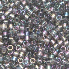 DBM0107 Grey Transparent AB Gold Luster, Size 10/0  Miyuki Delica Beads, Colour ...