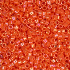 DBM0161 Orange Opaque AB, Size 10/0  Miyuki Delica Beads, Colour code -161 - 50g...