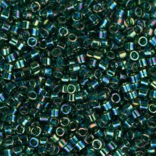 DB0175 Dark Green AB, Size 11/0 Miyuki Delica Beads, 50gm bag