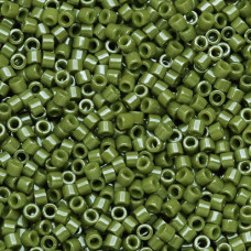 DB0263 Pale Green Lime Opaque Glazed Luster, Size 11/0 Miyuki Delica Beads, 50gm...