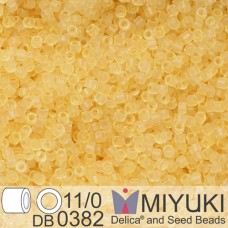 DB0382B Pale Topaz Transparent Matte Glazed Luster, Size 11/0 Miyuki Delica Bead...