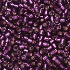 DBM0611 Wine Silver Lined-Dyed, Size 10/0  Miyuki Delica Beads, Colour 611 - 50g...