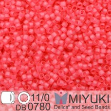 DB0780B Pink Bubble Gum Transparent Matte-Dyed, Size 11/0 Miyuki Delica Beads, 5...