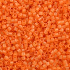 DB0781 Dyed Semi-Frosted Transparent Amber Miyuki 11/0 Delica Beads, 50 Gram Bag