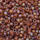 DBL0853 Matte Transparent Dark Topaz AB Size 8/0 Miyuki Delica Beads, 5.2g approx. DBL0853 Matte Transparent Dark Topaz AB Size 8/0 Miyuki Delica Beads, 5.2g approx.