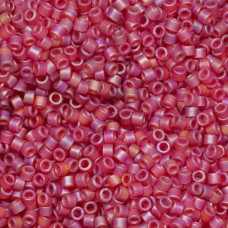 DB0867 Dark Cranberry Transparent AB Matte, Size 11/0 Miyuki Delica Beads, 50 Gr...
