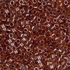 DB0915 Amber Ginger Sparkle Crystal Lined, Size 11/0 Miyuki Delica Beads, 50gm b...
