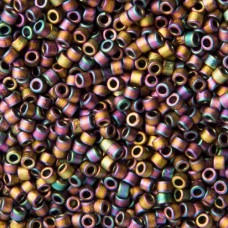DB1056 Matted Metallic Taupe Gold Iris Miyuki 11/0 Delica Beads, 50 Gram Bag