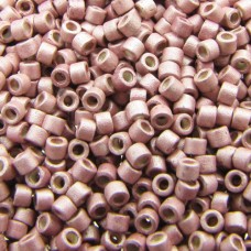 DB1166 Pink Blush Galvanized-Dyed Matte, Size 11/0 Miyuki Delica Beads, 50g appr...