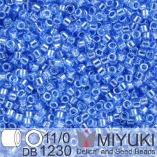 DB1230 Blue Azure Transparent Luster, Size 11/0 Miyuki Delica Beads, 50g approx....