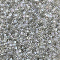 DB1251 Grey Mist Transparent AB, Size 11/0 Miyuki Delica Beads, 50gm bag