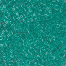 DB1304 Dark Green Mint Transparent Dyed, Size 11/0 Miyuki Delica Beads, 50gm bag